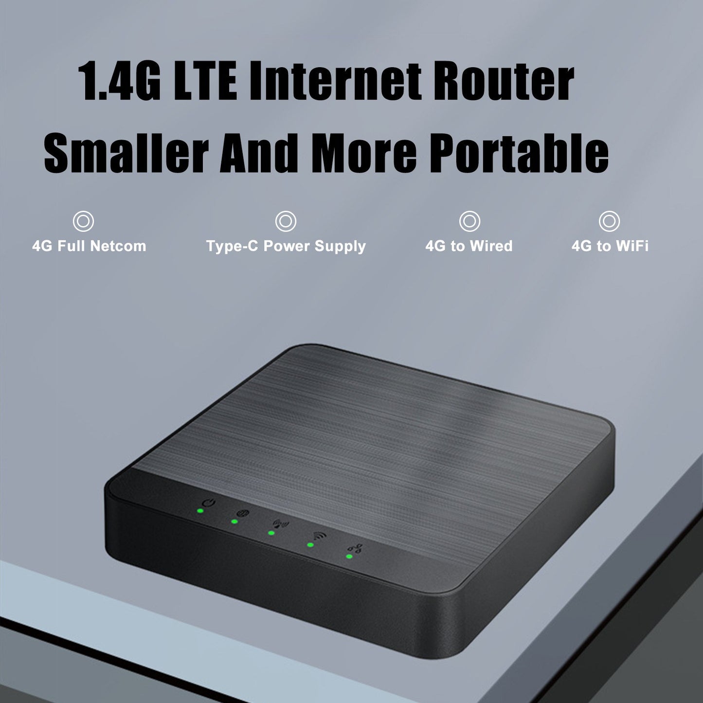 300Mbps 4G LTE WiFi Router with SIM Slot & Type-C Port for Mobile Hotspot