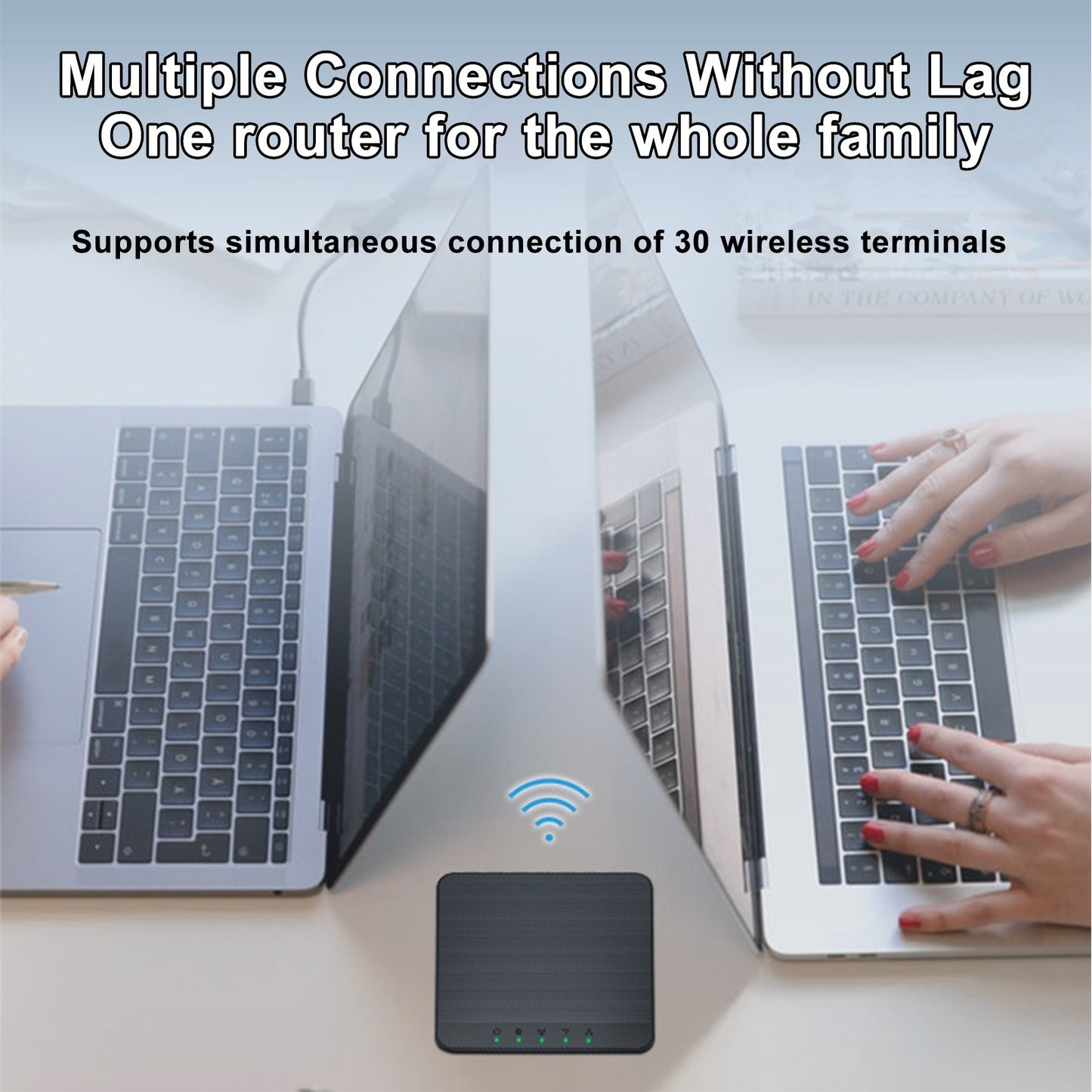 300Mbps 4G LTE WiFi Router with SIM Slot & Type-C Port for Mobile Hotspot