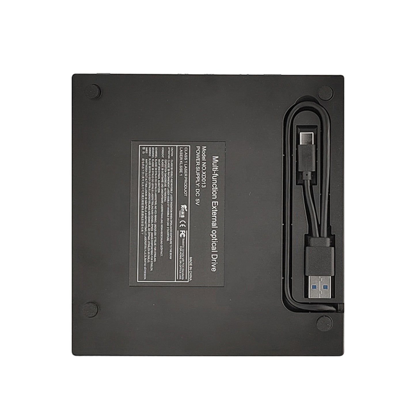 Portable External CD/DVD Drive for Laptop - USB 3.0 & Type-C, 7-in-1 Multifunctional CD Burner & Player