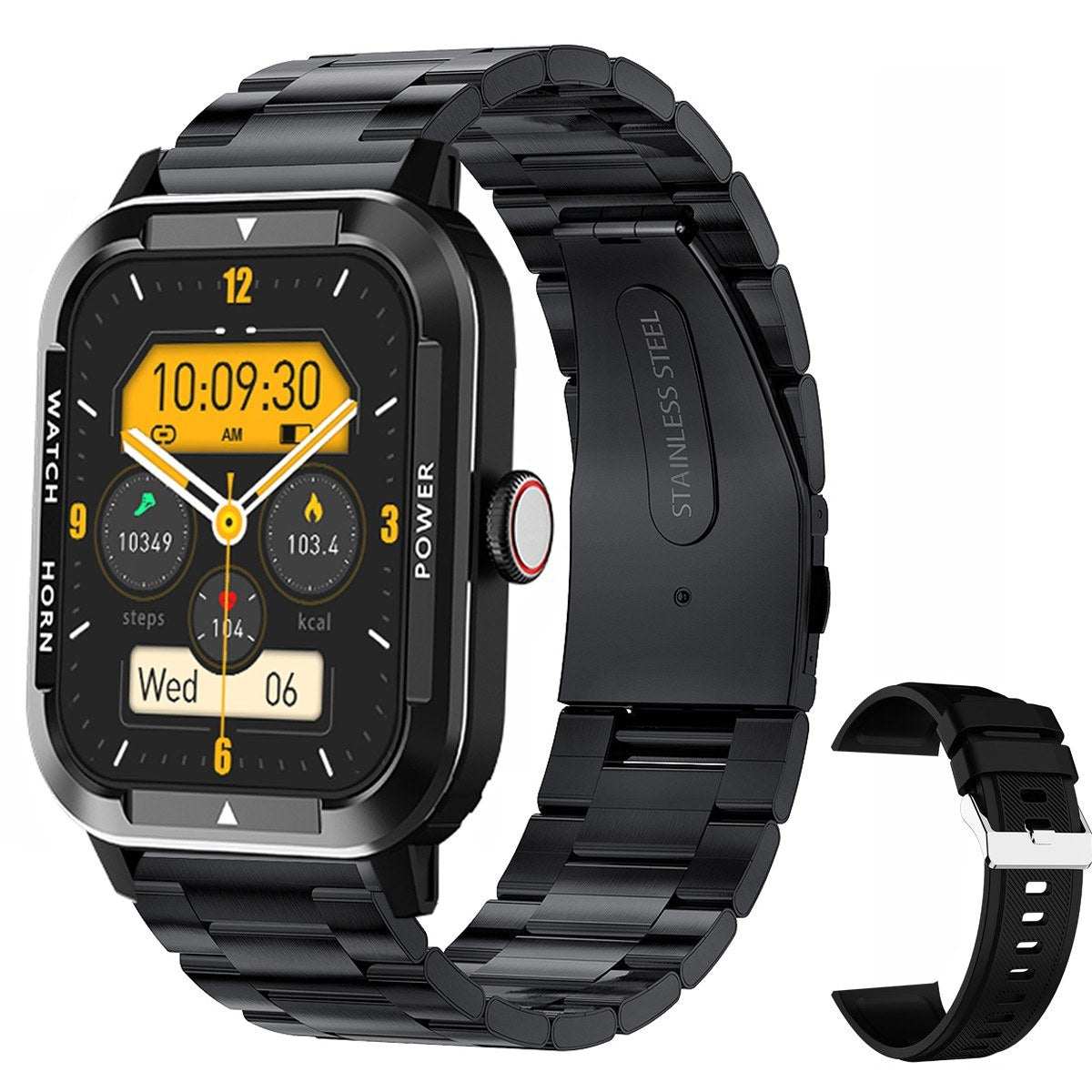 1.91-inch Smartwatch with High-Clear Display, Comprehensive Health Monitoring, Multi-Sport Modes, IP67 Waterproof, Blood Pressure & Glucose Monitoring for Men and Women