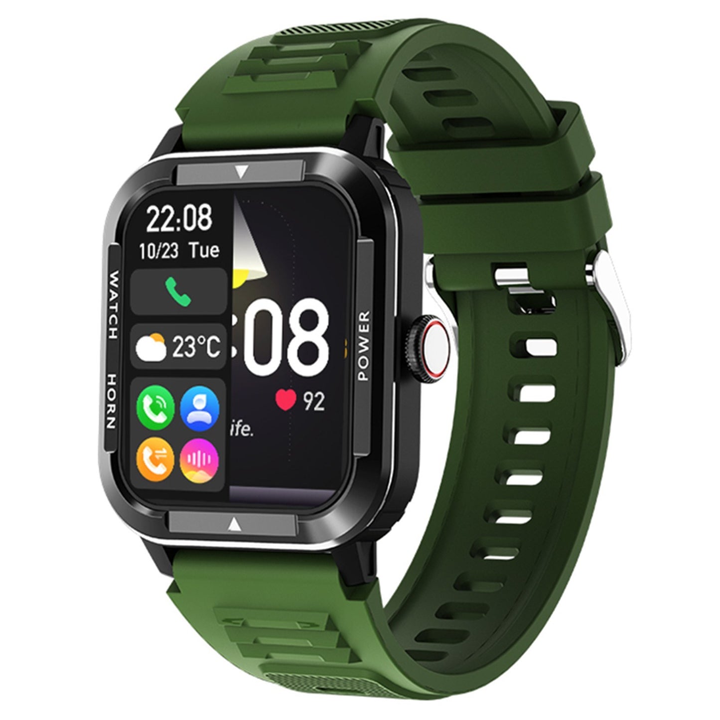 1.91-inch Smartwatch with High-Clear Display, Comprehensive Health Monitoring, Multi-Sport Modes, IP67 Waterproof, Blood Pressure & Glucose Monitoring for Men and Women