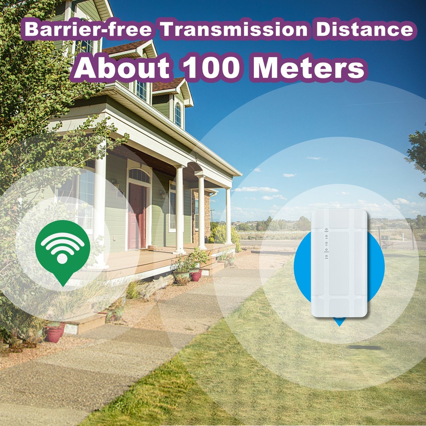 Long Range 4G Outdoor Router - High-Speed 300Mbps WiFi Extender with Dual SOC, Easy Setup & Stable Connection