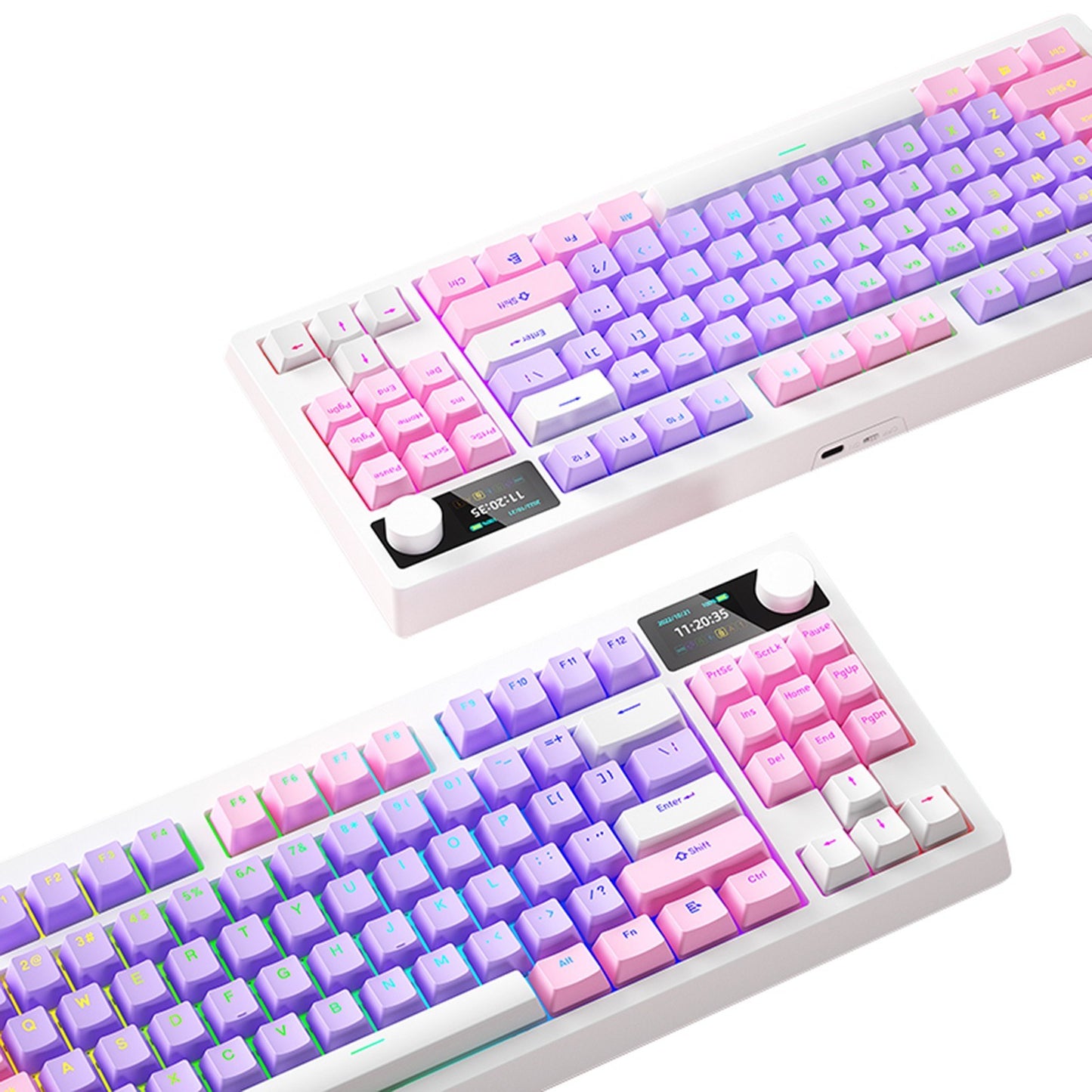 K87 Wireless RGB Mechanical Keyboard, Triple-Mode, 18 Lighting Effects, Hot-Swappable, High-Capacity Battery, DIY Software, Red Switch - Ideal for Gaming & Typing