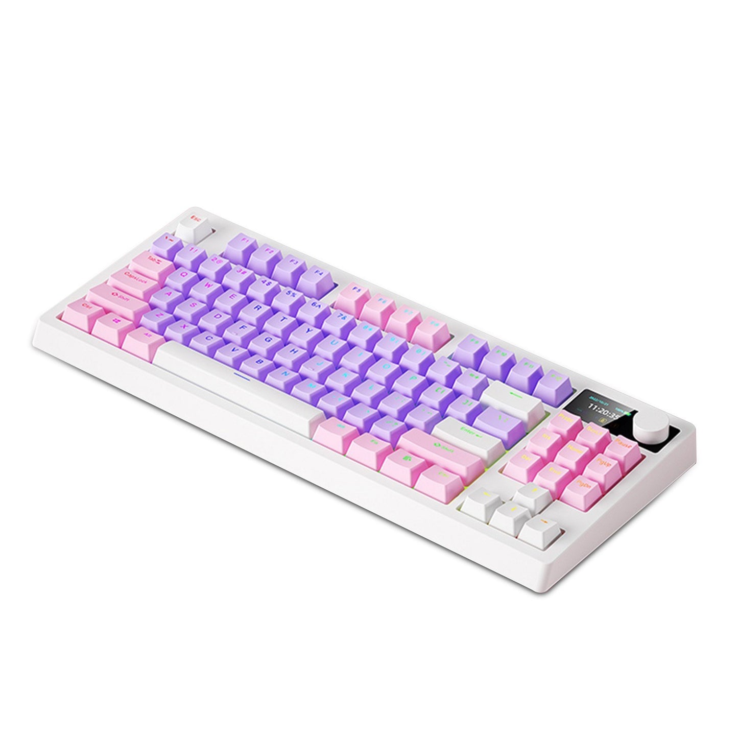 K87 Wireless RGB Mechanical Keyboard, Triple-Mode, 18 Lighting Effects, Hot-Swappable, High-Capacity Battery, DIY Software, Red Switch - Ideal for Gaming & Typing
