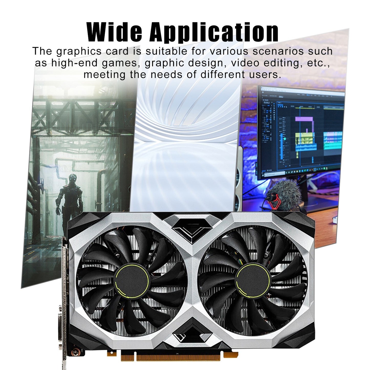 GTX 1660S 6GB GDDR6 Graphics Card, 192-Bit PCIe 3.0, Dual Cooling Fans, HDMI/DP/DVI Ports for Gaming PC