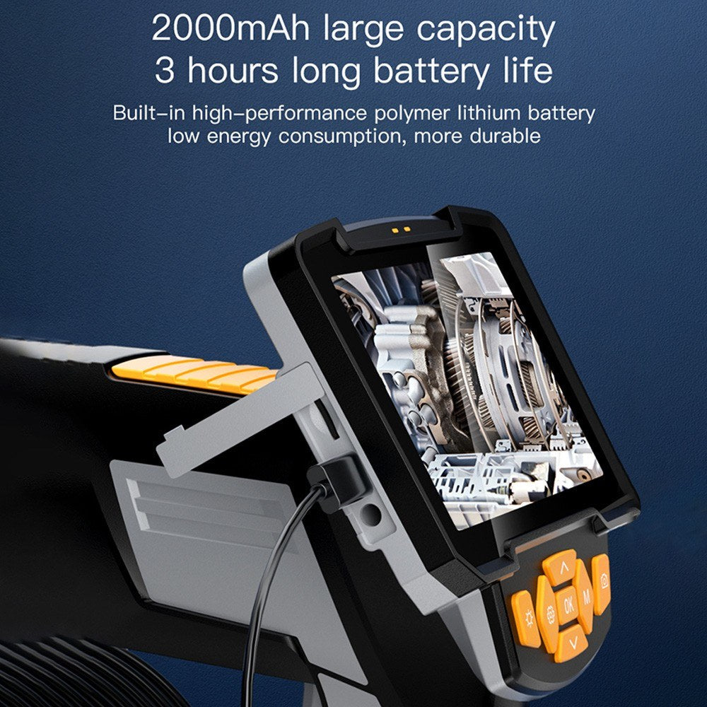1080P Waterproof Handheld Industrial Endoscope with 4.3-inch HD Screen, 2MP Camera, IP67 Rating, 2000mAh Battery, Efficient Image Transmission