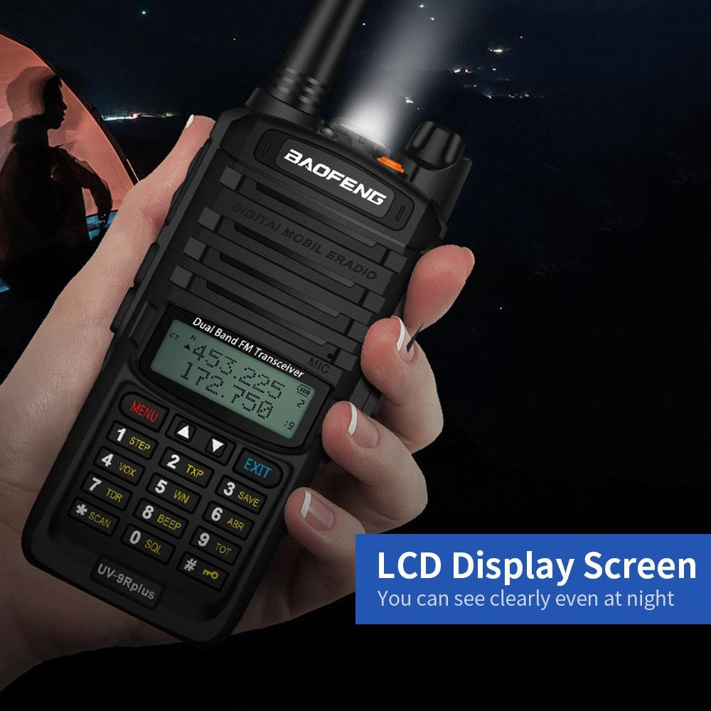 BAOFENG UV-9R Plus Dual Band Two-Way Radio Handheld Walkie Talkie, IP67 Waterproof & Dustproof, EU Plug