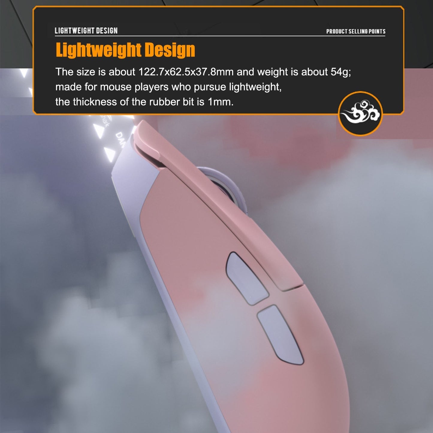 Darmoshark M3 Pro Tri-Mode Wireless/Wired Gaming Mouse, 26000 DPI, Optical, Rechargeable, Custom Drivers, Large Battery