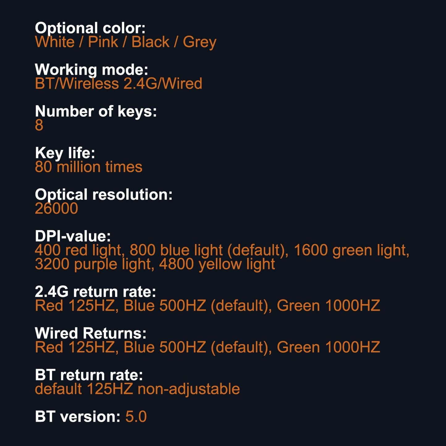 Darmoshark M3 Pro Tri-Mode Wireless/Wired Gaming Mouse, 26000 DPI, Optical, Rechargeable, Custom Drivers, Large Battery