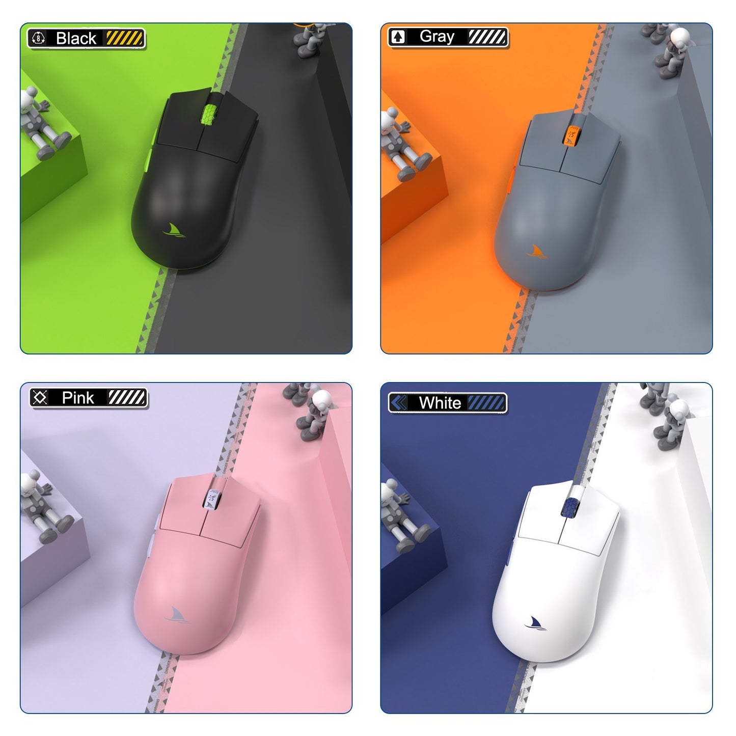 Darmoshark M3 Pro Tri-Mode Wireless/Wired Gaming Mouse, 26000 DPI, Optical, Rechargeable, Custom Drivers, Large Battery