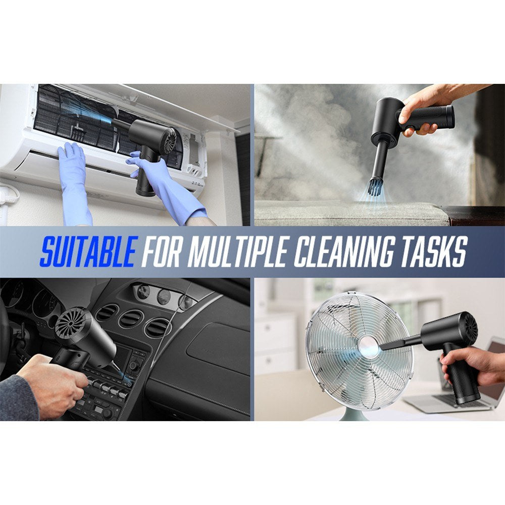 Portable Electric Air Duster for PC & Camera - Powerful, Rechargeable, Multifunctional Nozzles