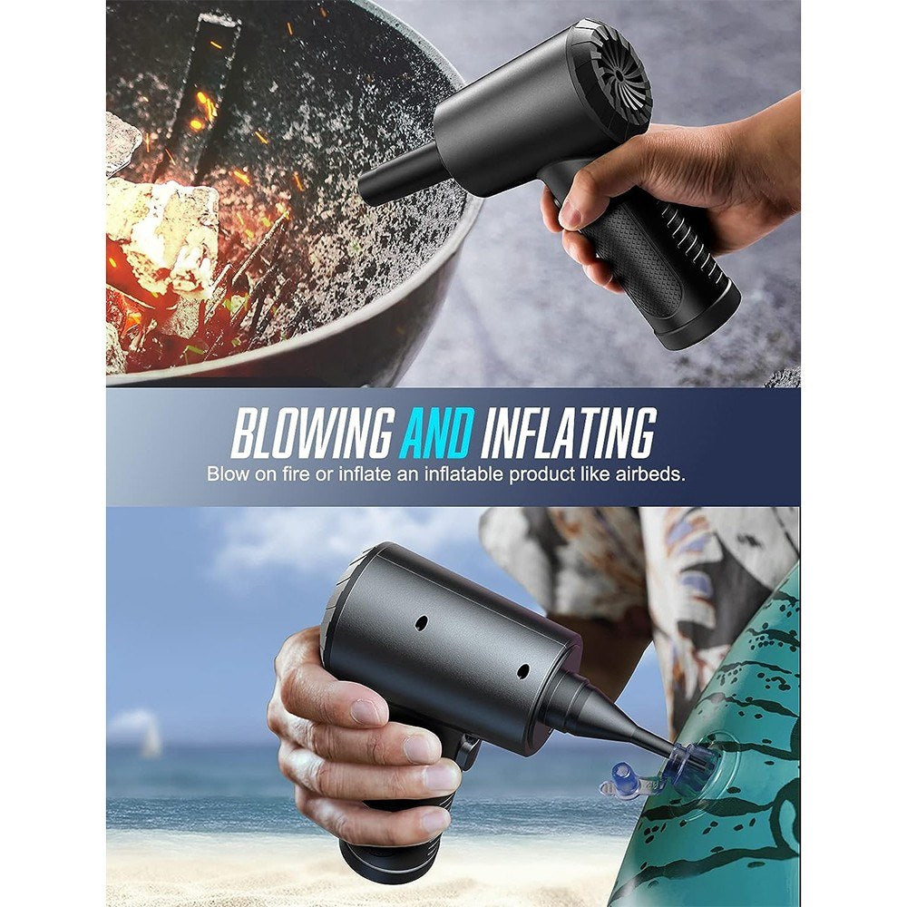 Portable Electric Air Duster for PC & Camera - Powerful, Rechargeable, Multifunctional Nozzles