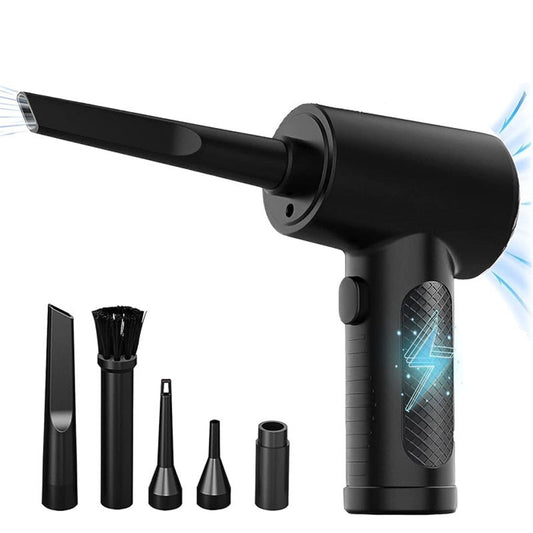 Portable Electric Air Duster for PC & Camera - Powerful, Rechargeable, Multifunctional Nozzles