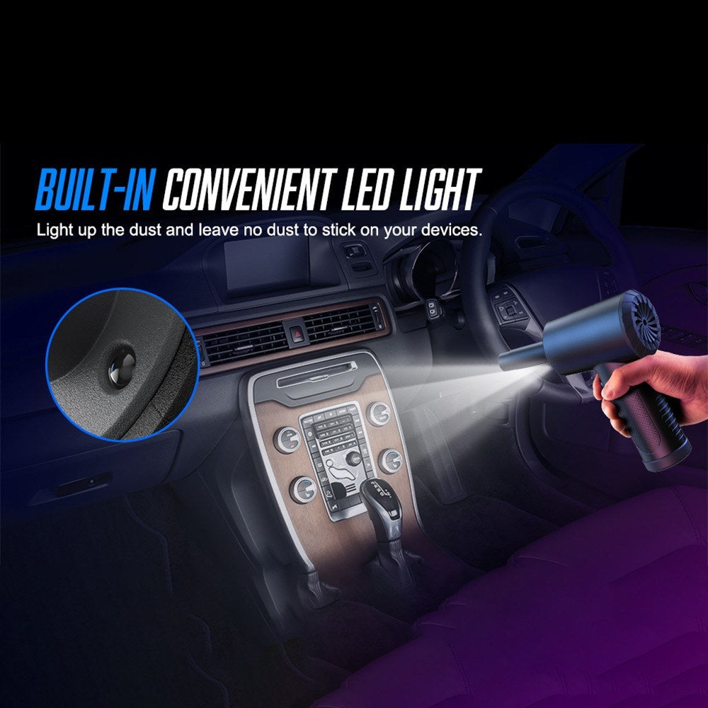 Portable Electric Air Duster for PC & Camera - Powerful, Rechargeable, Multifunctional Nozzles