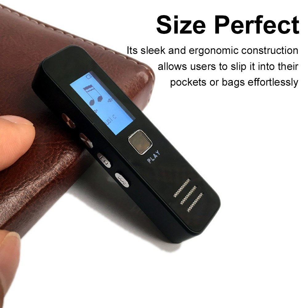 Compact Digital Voice Recorder with External Speaker for Lectures, Meetings & Interviews