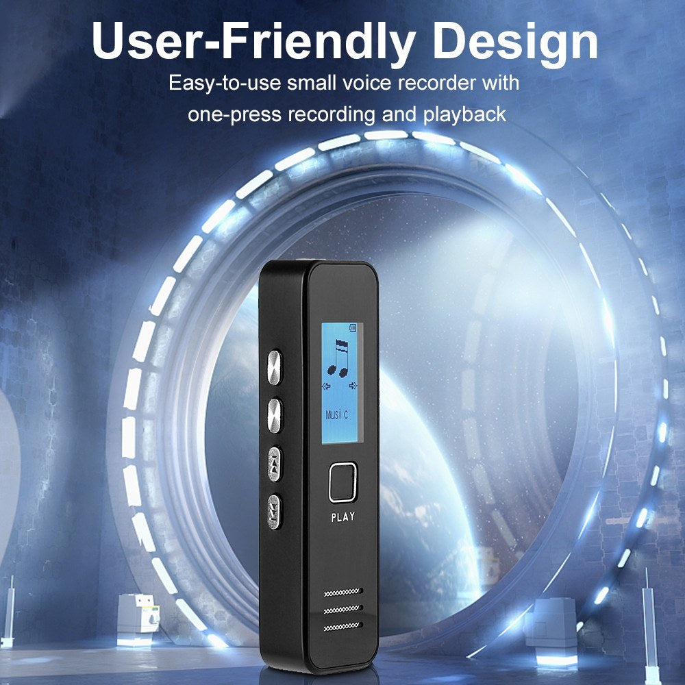 Compact Digital Voice Recorder with External Speaker for Lectures, Meetings & Interviews