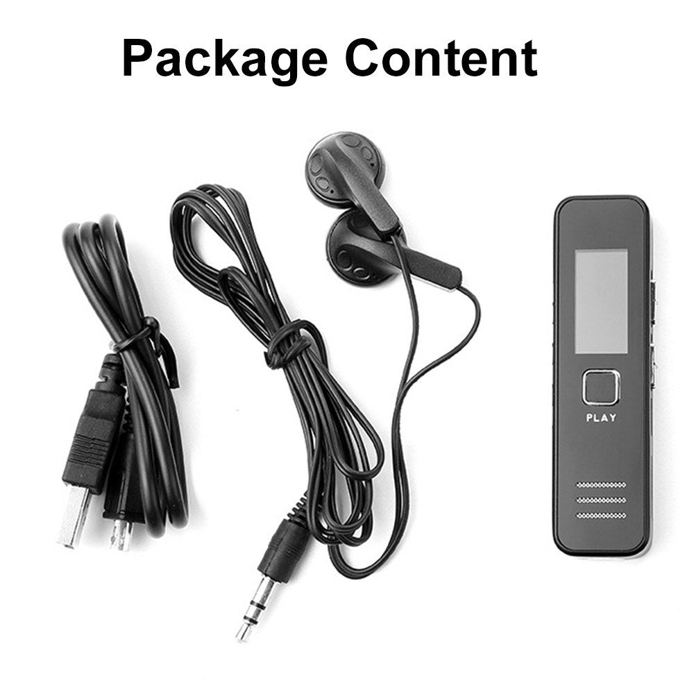 Compact Digital Voice Recorder with External Speaker for Lectures, Meetings & Interviews