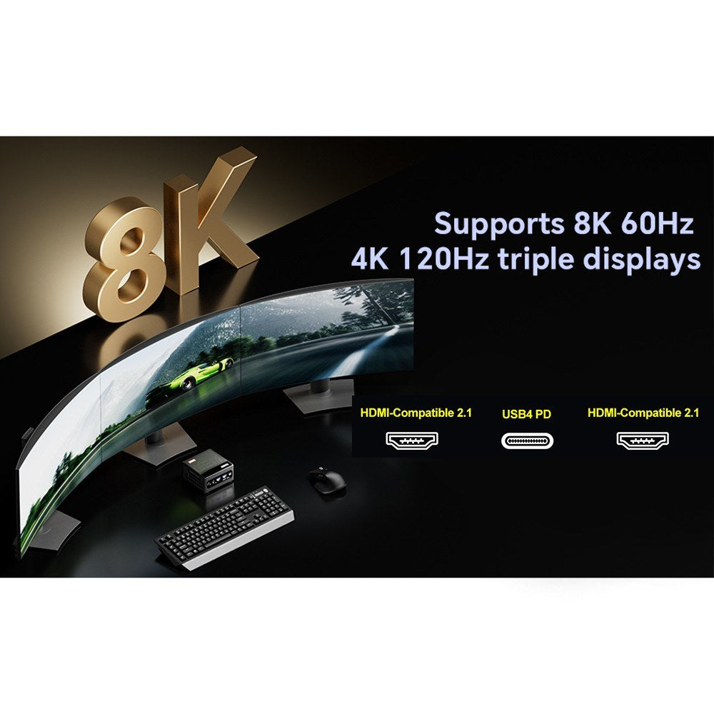 AOOSTAR Mini PC Windows 11 Pro, AMD Ryzen 7 6800H, 32GB LPDDR5 RAM, 512GB SSD, 4K Triple Display, WiFi 6, BT 5.2, Dual 2.5G LAN, USB 3.2