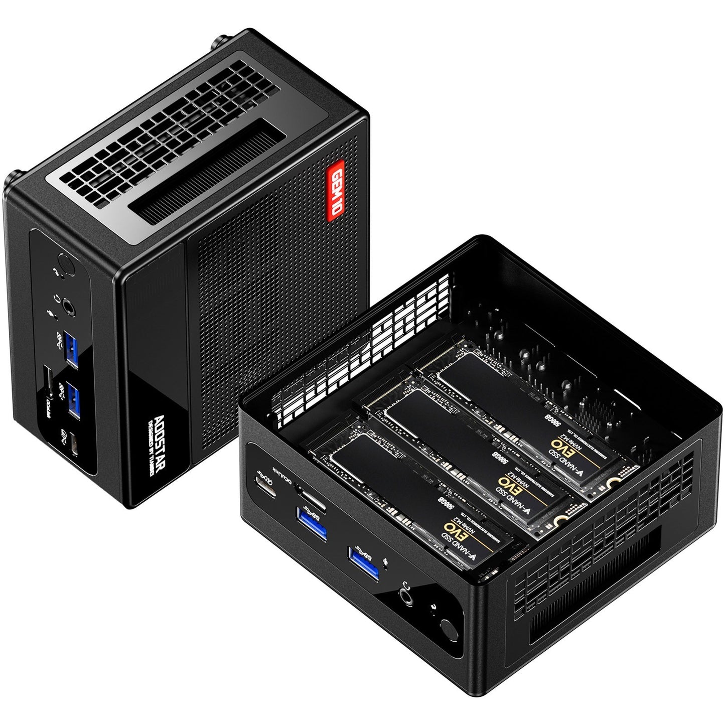 AOOSTAR Mini PC Windows 11 Pro, AMD Ryzen 7 6800H, 32GB LPDDR5 RAM, 512GB SSD, 4K Triple Display, WiFi 6, BT 5.2, Dual 2.5G LAN, USB 3.2