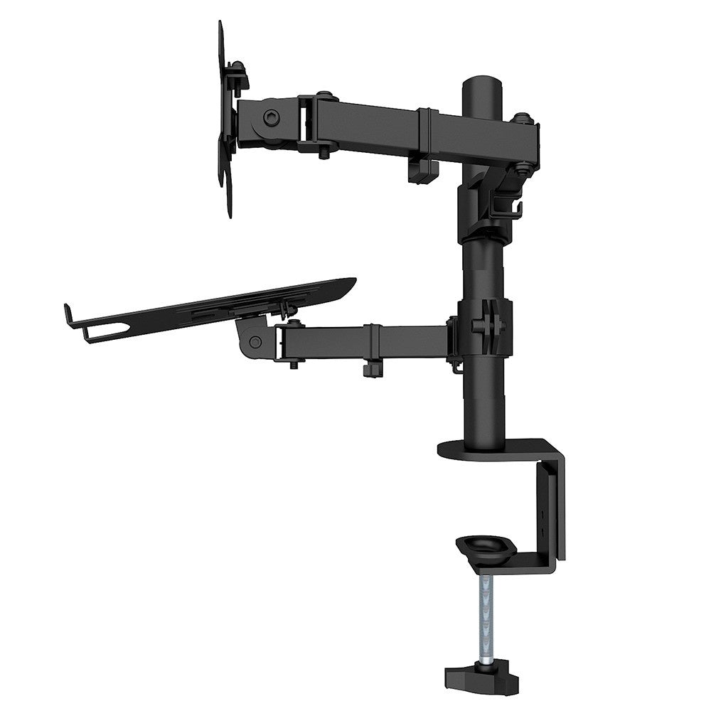 Aluminum Dual Monitor Stand 360° Rotating Adjustable Mount for 17-32 Inch Screens - PM100