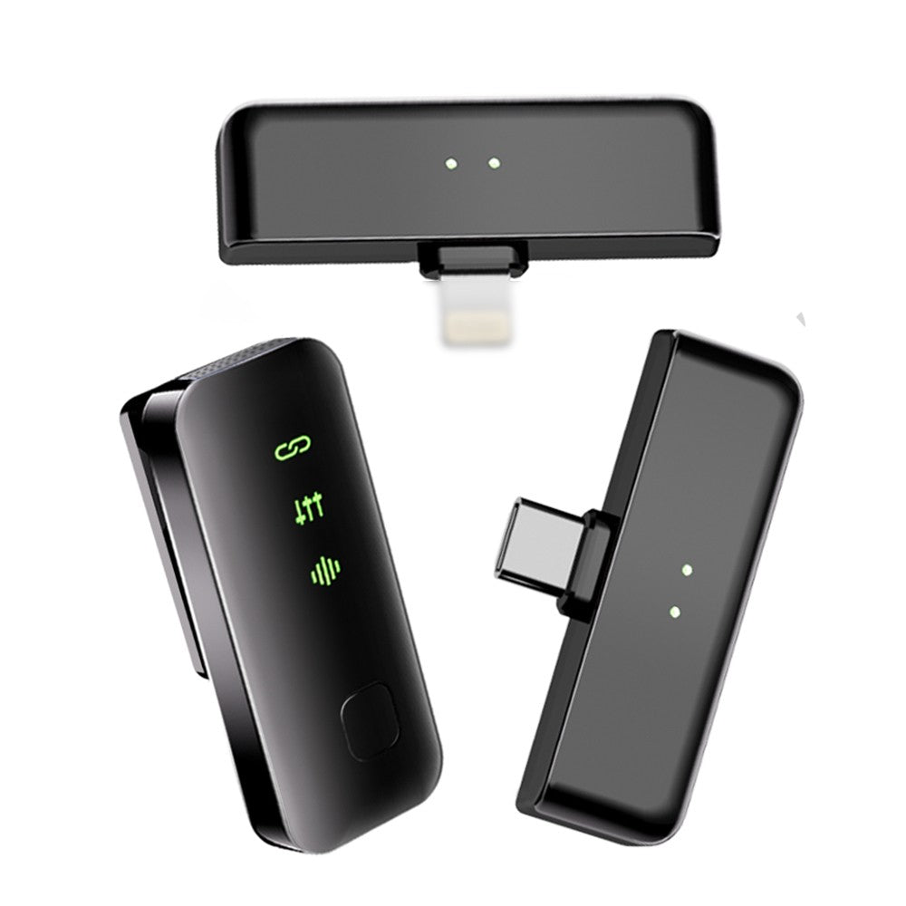 Dual Channel Wireless Lapel Microphone with Charging Case for Interviews & Live Streaming