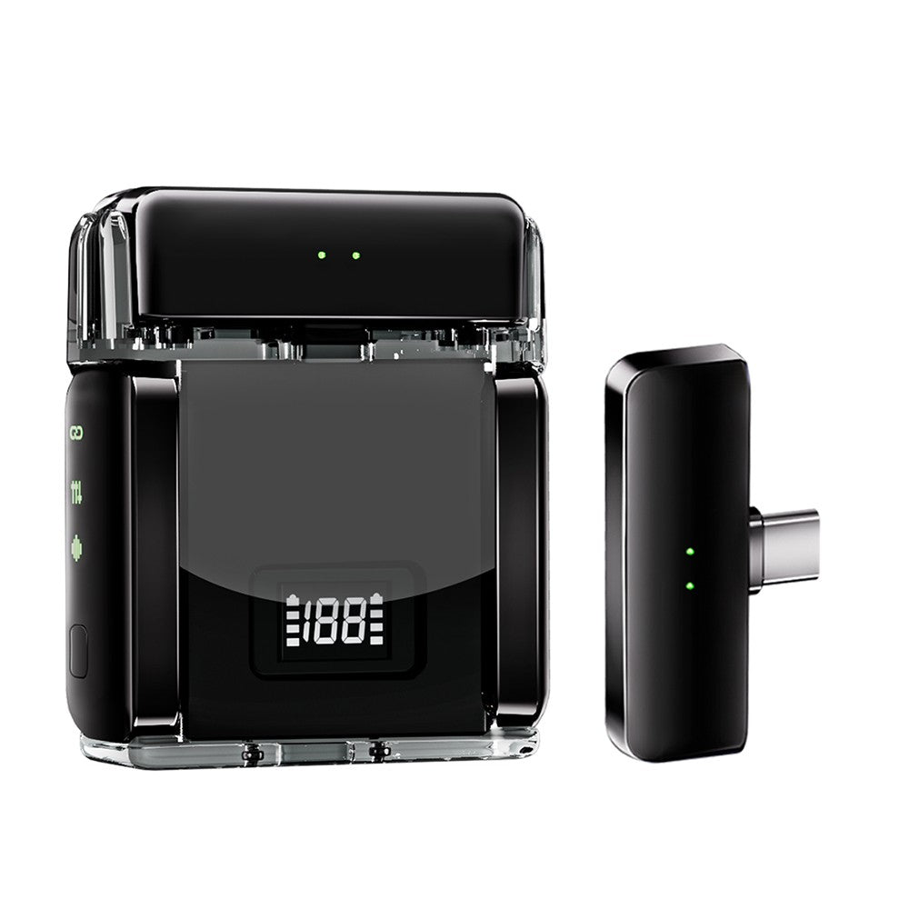 Dual Channel Wireless Lapel Microphone with Charging Case for Interviews & Live Streaming