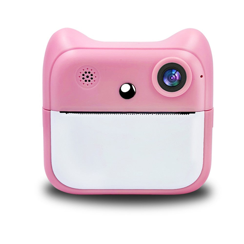 2400W Kids Instant Print Digital Camera with 2.4 Screen & Dual Lens - Inkless Thermal Cartoon Printer for Girls & Boys