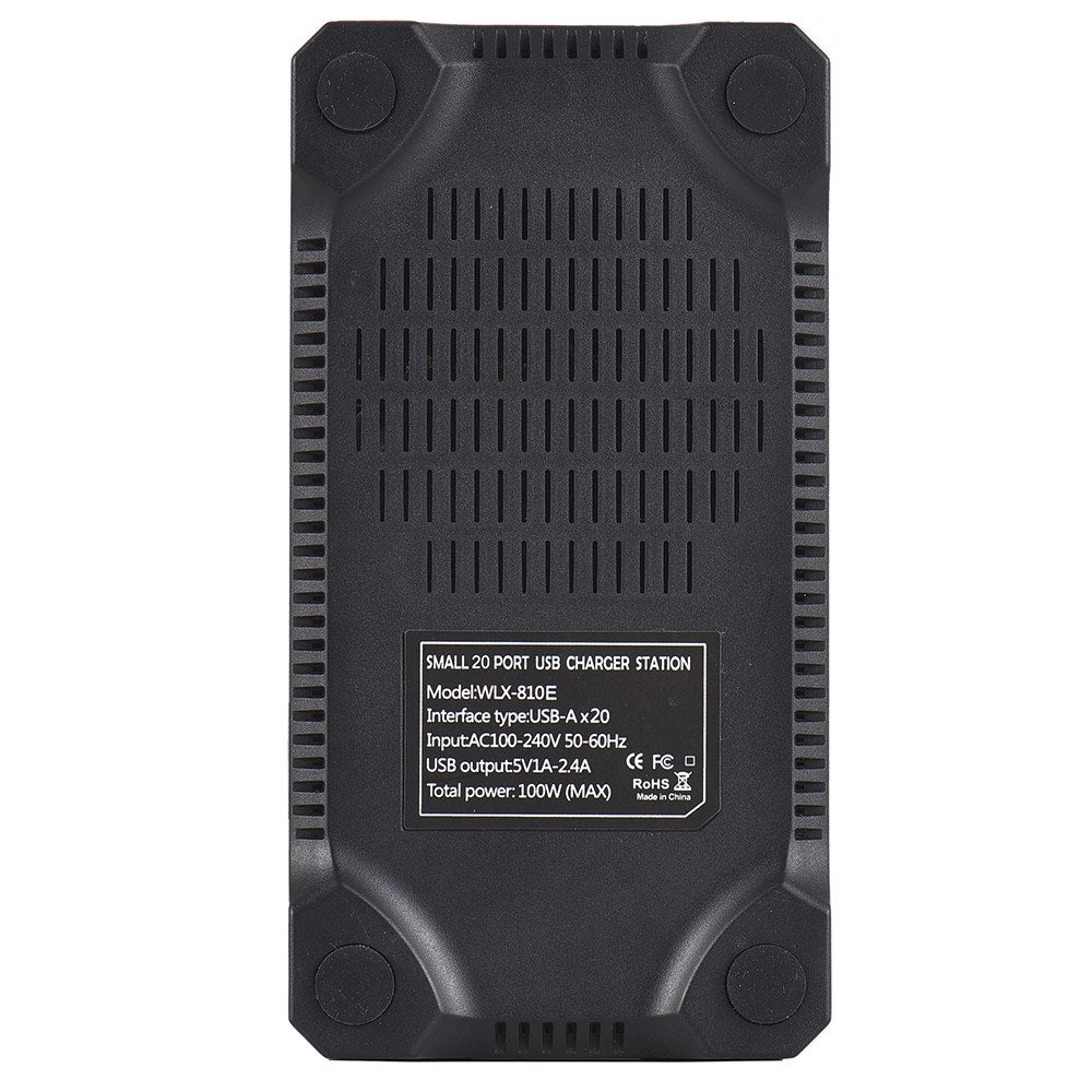 100W 20-Port USB C Charger Hub - Fast Multi-Device Charging with Safety Protection