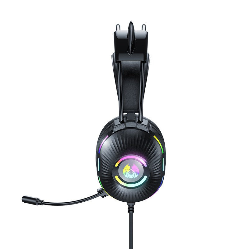7.1 Surround Sound Gaming Headsets with Mic, Noise-Canceling Over-Ear Wired Headphones & LED Lights for PC