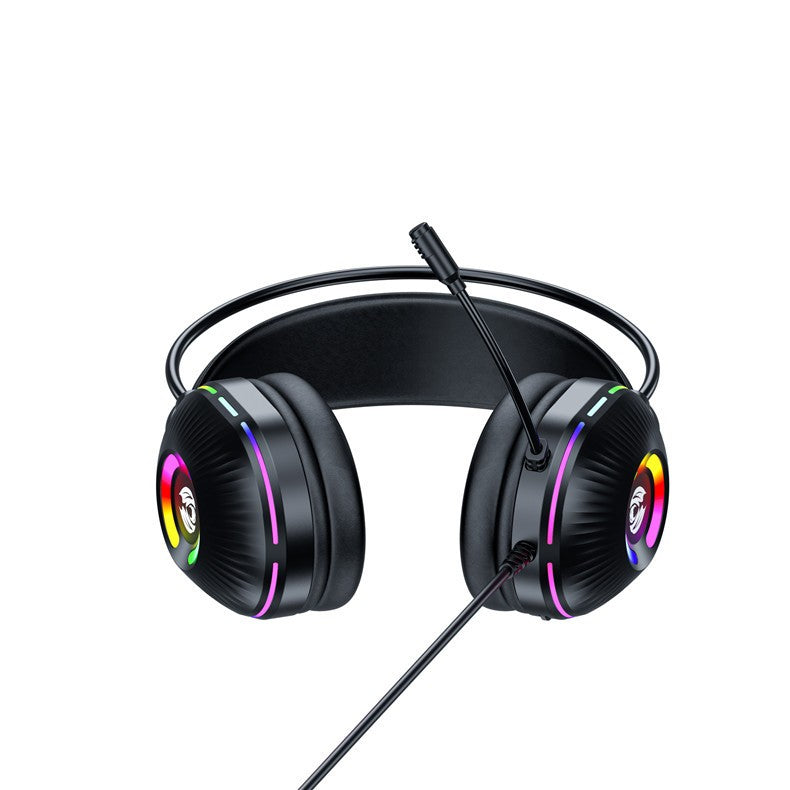 7.1 Surround Sound Gaming Headsets with Mic, Noise-Canceling Over-Ear Wired Headphones & LED Lights for PC