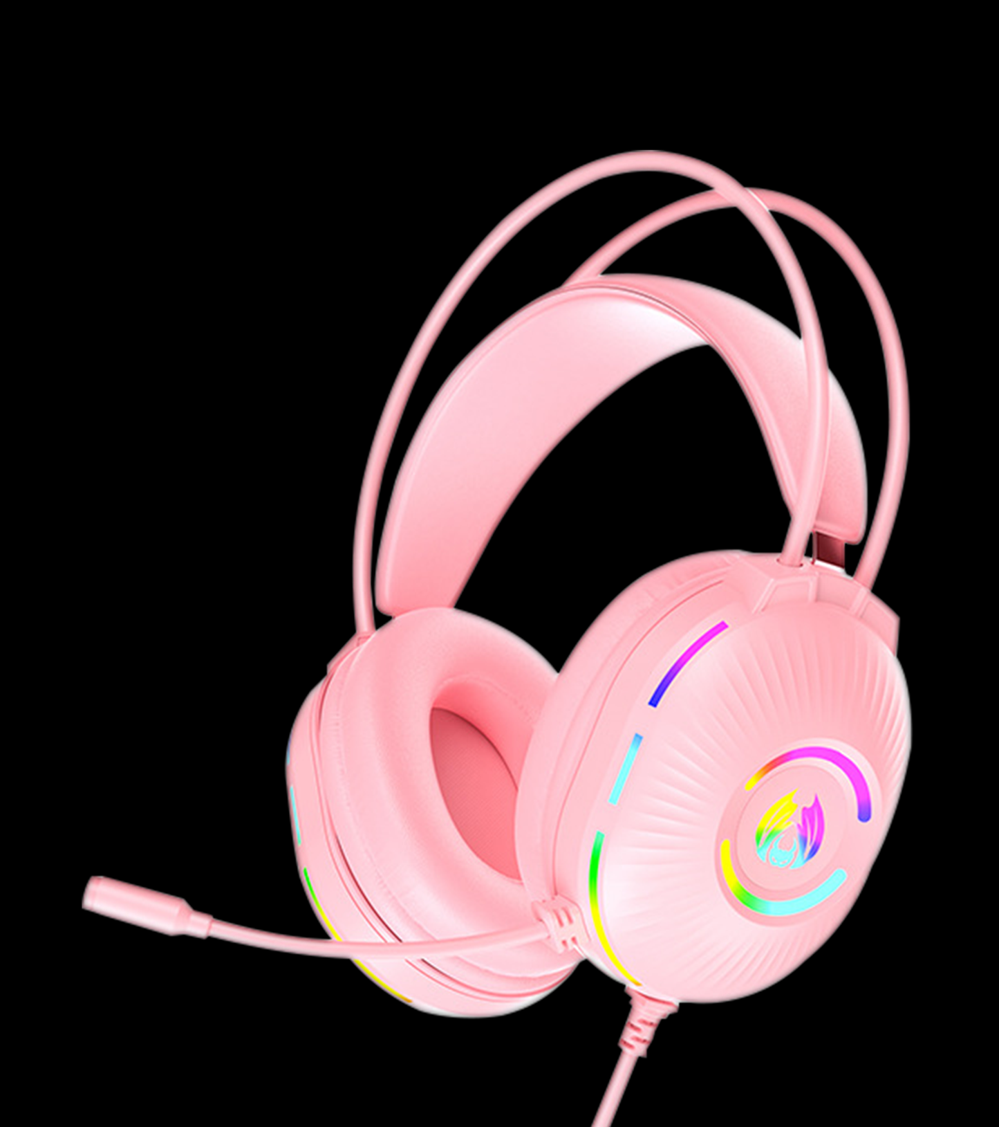 7.1 Surround Sound Gaming Headsets with Mic, Noise-Canceling Over-Ear Wired Headphones & LED Lights for PC