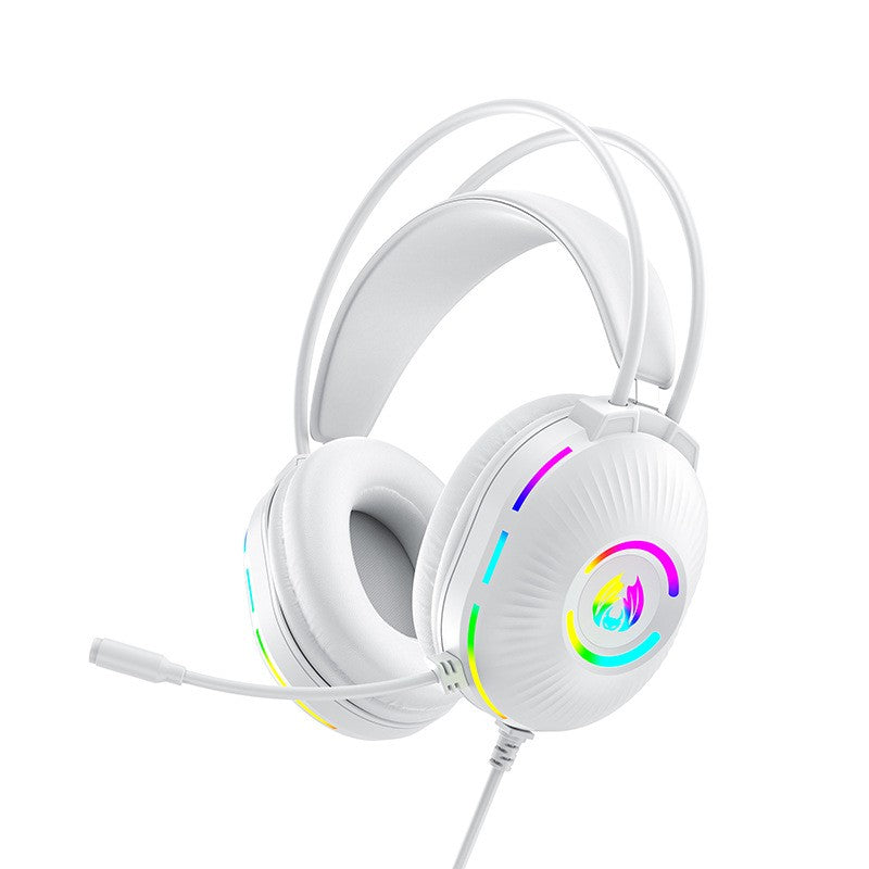 7.1 Surround Sound Gaming Headsets with Mic, Noise-Canceling Over-Ear Wired Headphones & LED Lights for PC
