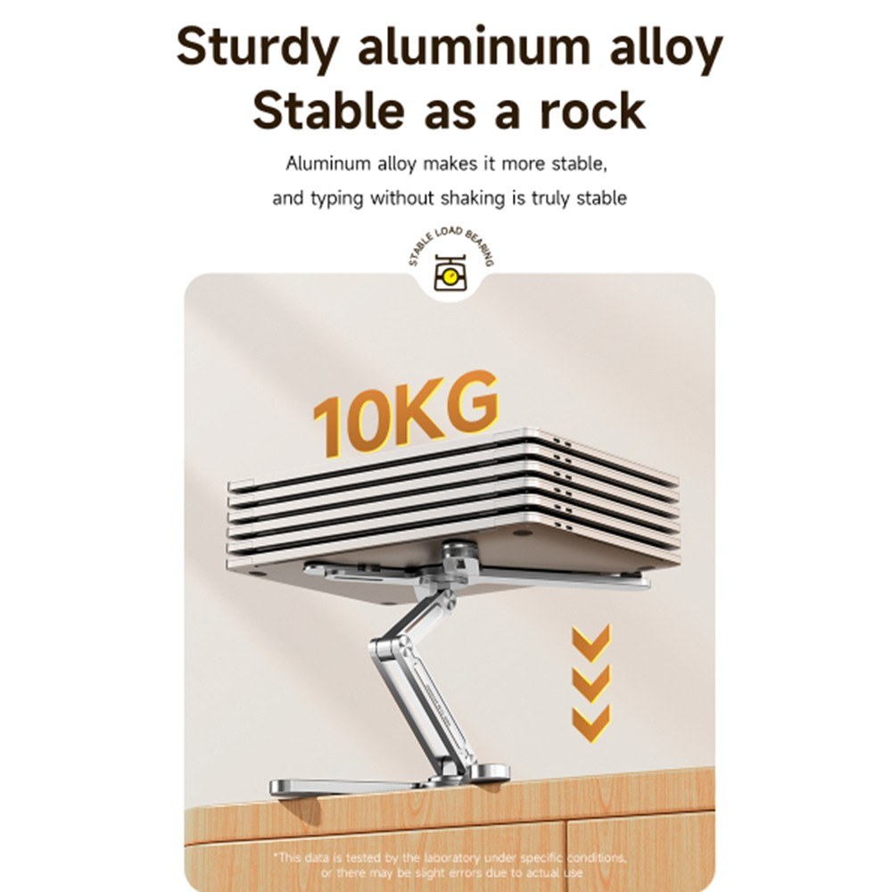 Ergonomic 360° Rotating Foldable Laptop Stand for 16 Notebooks - X-Shaped Adjustable Metal Holder