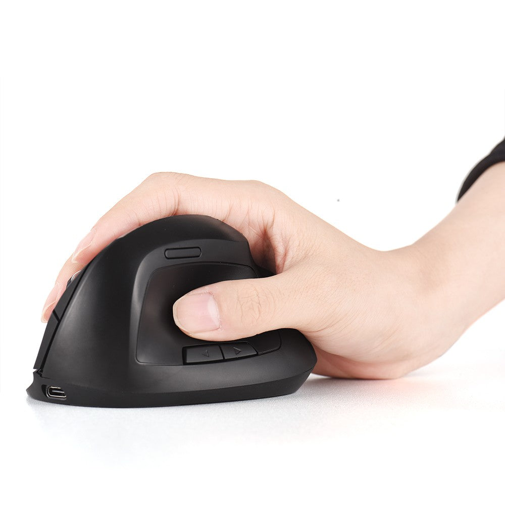 Ergonomic Wireless Vertical Mouse, Rechargeable 2.4GHz, 2400 DPI 6-Button for Gaming & Office, USB-C Charging