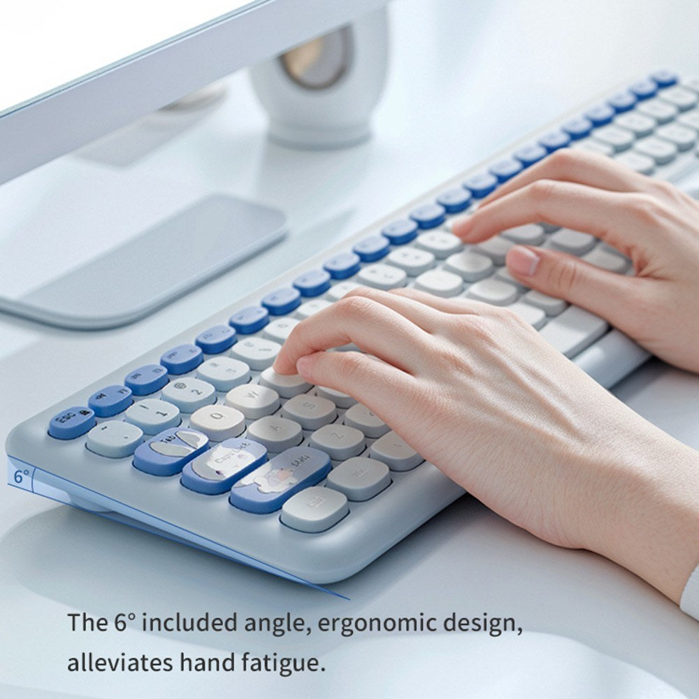 Ultra-Slim Mofii 110-Key Wireless Keyboard & Mouse Set 2.4GHz USB Ergonomic for Office