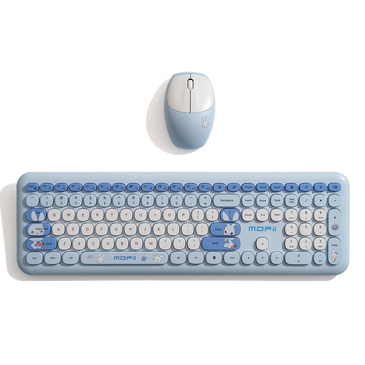 Ultra-Slim Mofii 110-Key Wireless Keyboard & Mouse Set 2.4GHz USB Ergonomic for Office