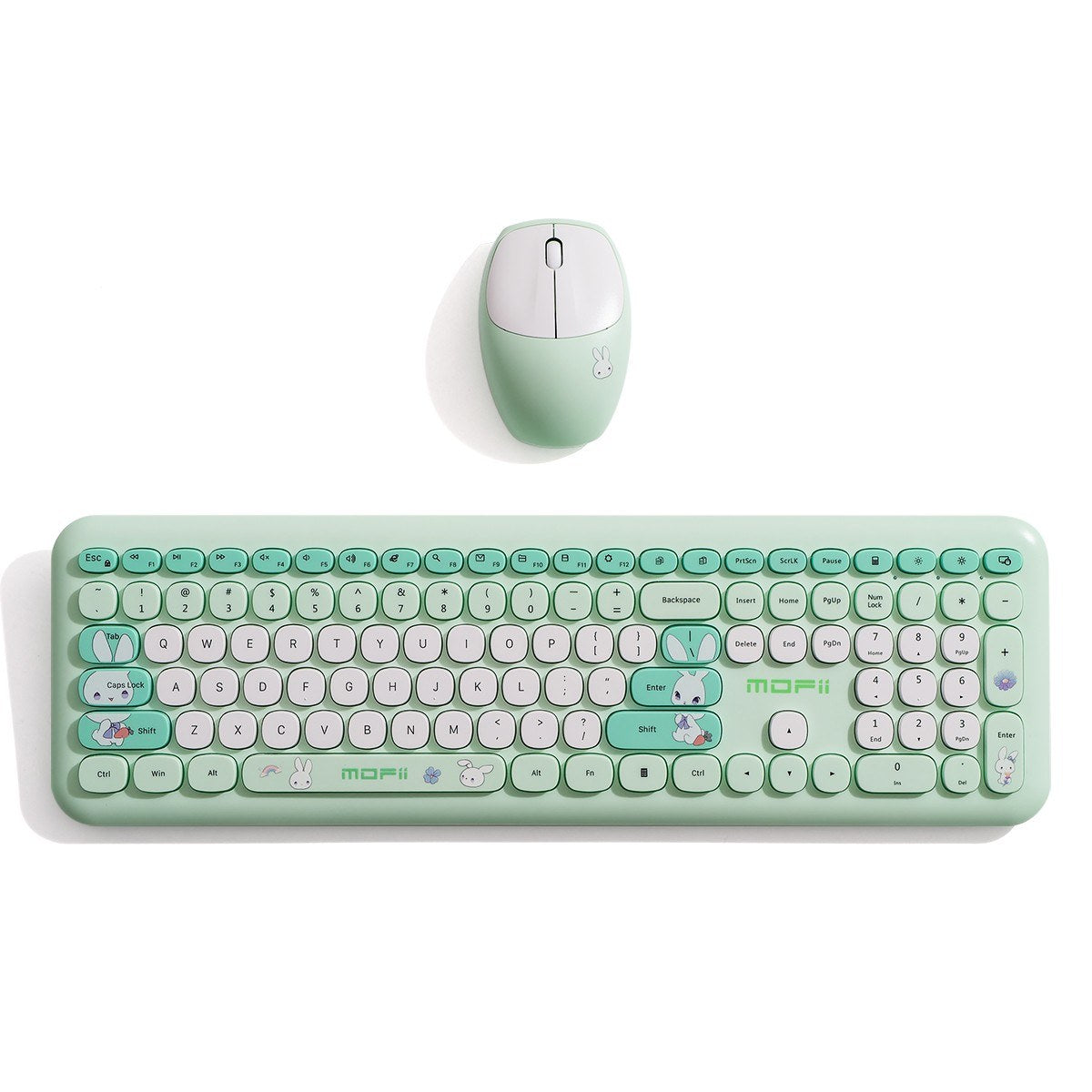 Ultra-Slim Mofii 110-Key Wireless Keyboard & Mouse Set 2.4GHz USB Ergonomic for Office