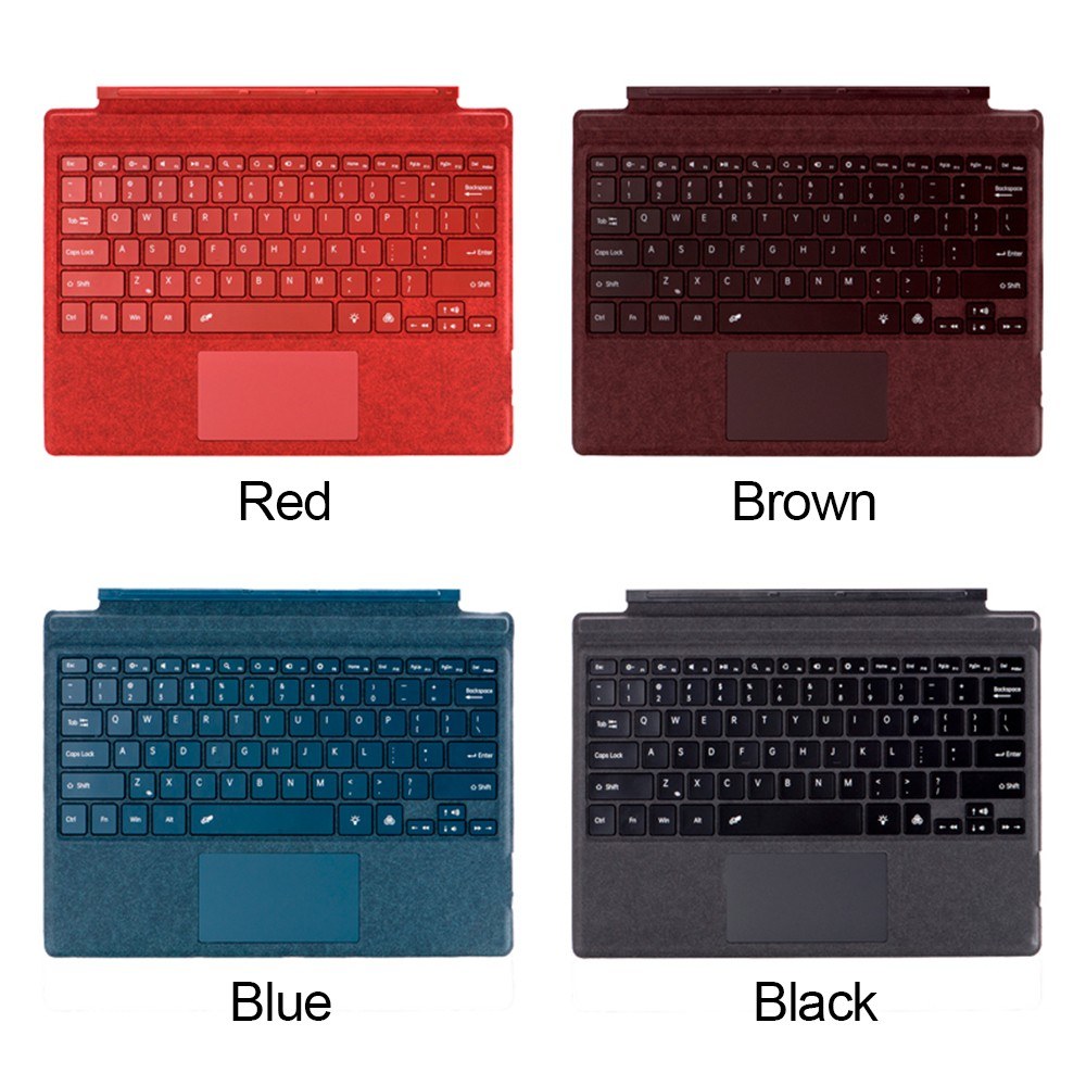 Colorful Backlit Microsoft Surface Pro Keyboard - Slim Magnetic Design with 10m Range (Compatible BT 5.1 for Surface Pro 3/4/5/7 & 8/9/10/11)
