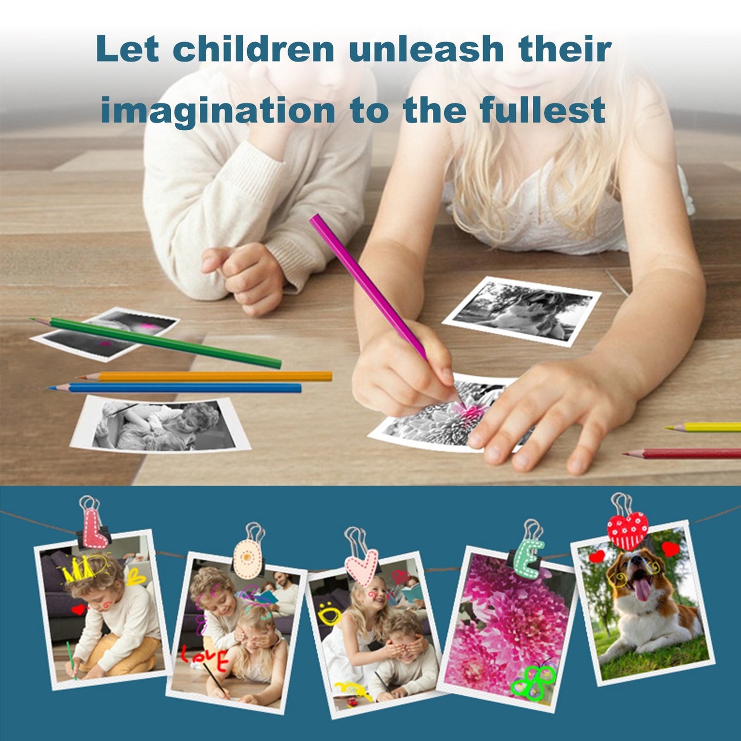 Instant Print Digital Camera for Kids - 2400W High-Resolution, 2.4 Display, Cartoon Inkless Thermal Printer, Dual Lens for Boys & Girls