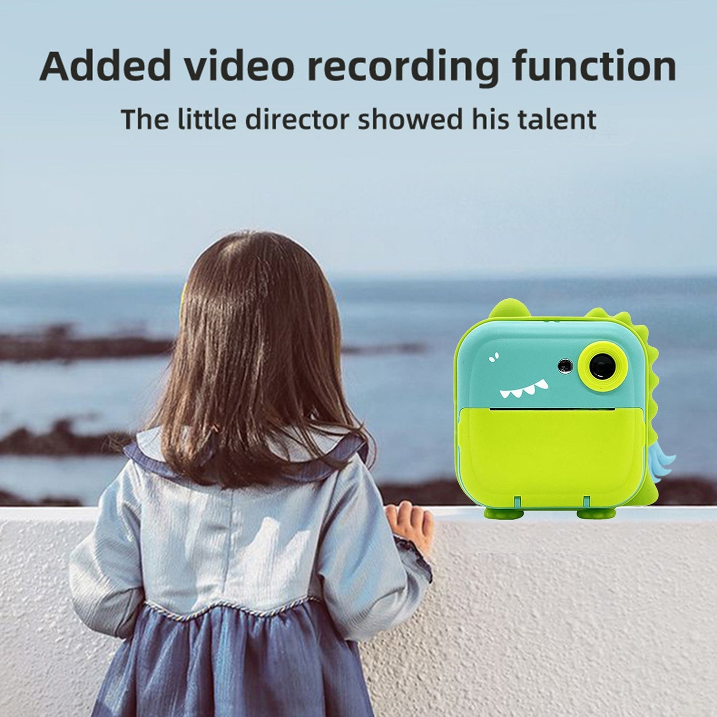 Instant Print Digital Camera for Kids - 2400W High-Resolution, 2.4 Display, Cartoon Inkless Thermal Printer, Dual Lens for Boys & Girls