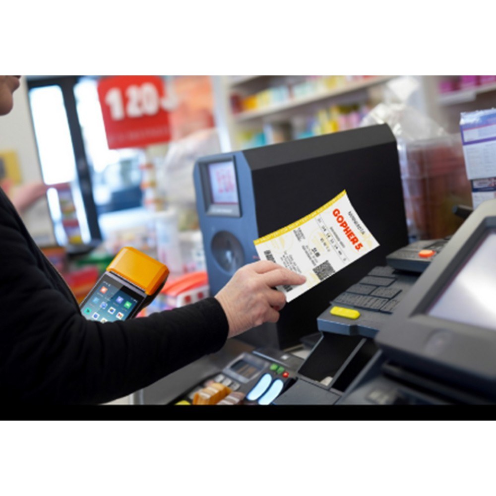 Android 13 Smart PDA Terminal with 5.5 Touchscreen, Wireless Connection, POS Printer & Barcode Scanner, Orange