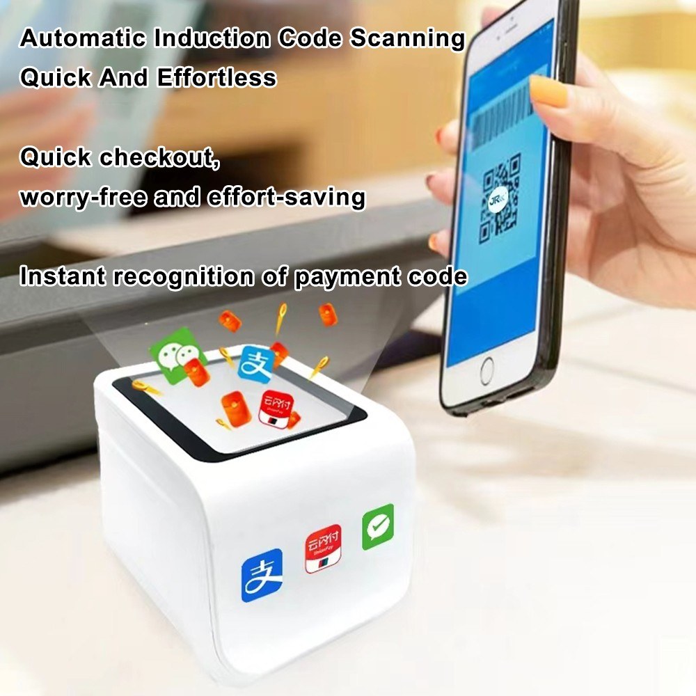 USB Wired QR Barcode Scanner with Auto-Sensor for Retail, Restaurant, Supermarket