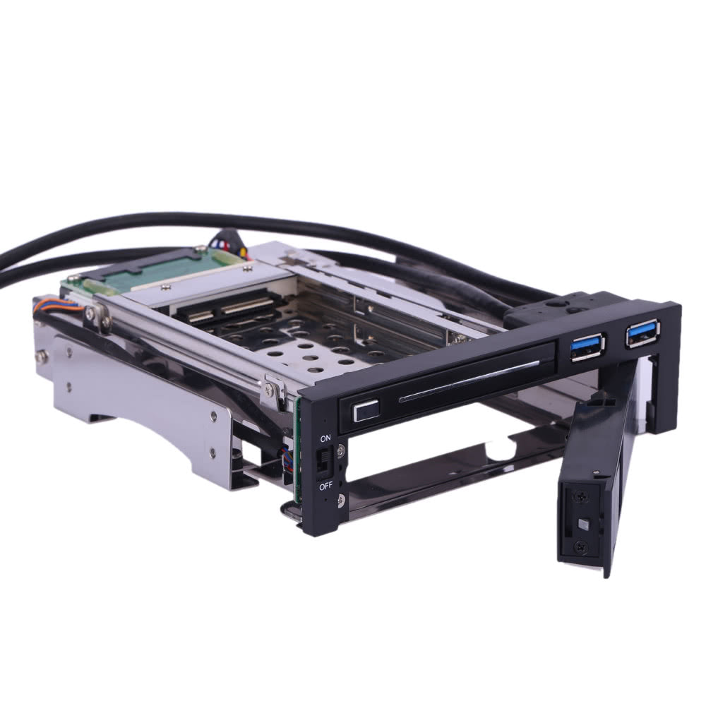 Dual Bay SATA III HDD & SSD Tray Caddy Docking Station with USB 3.0 Hot Swap