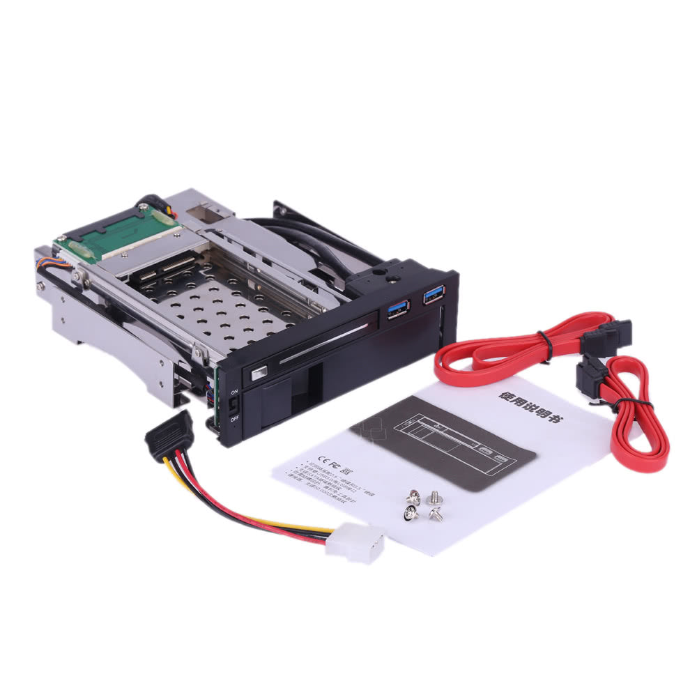 Dual Bay SATA III HDD & SSD Tray Caddy Docking Station with USB 3.0 Hot Swap