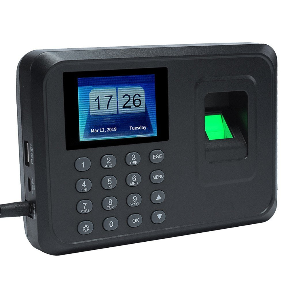 2.4-inch TFT LCD Biometric Fingerprint Attendance Machine with Password Clock - DC 5V