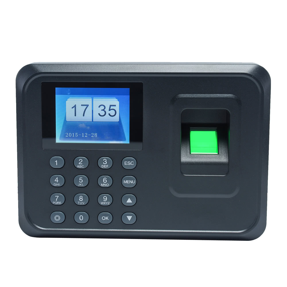 2.4-inch TFT LCD Biometric Fingerprint Attendance Machine with Password Clock - DC 5V