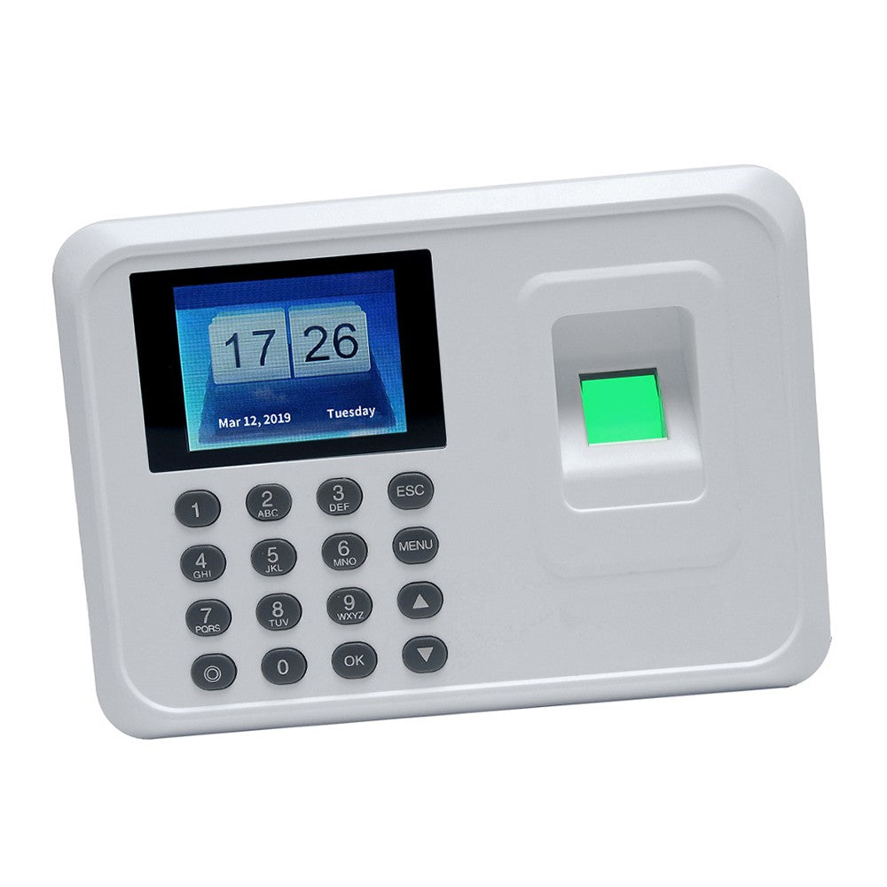 2.4-inch TFT LCD Biometric Fingerprint Attendance Machine with Password Clock - DC 5V
