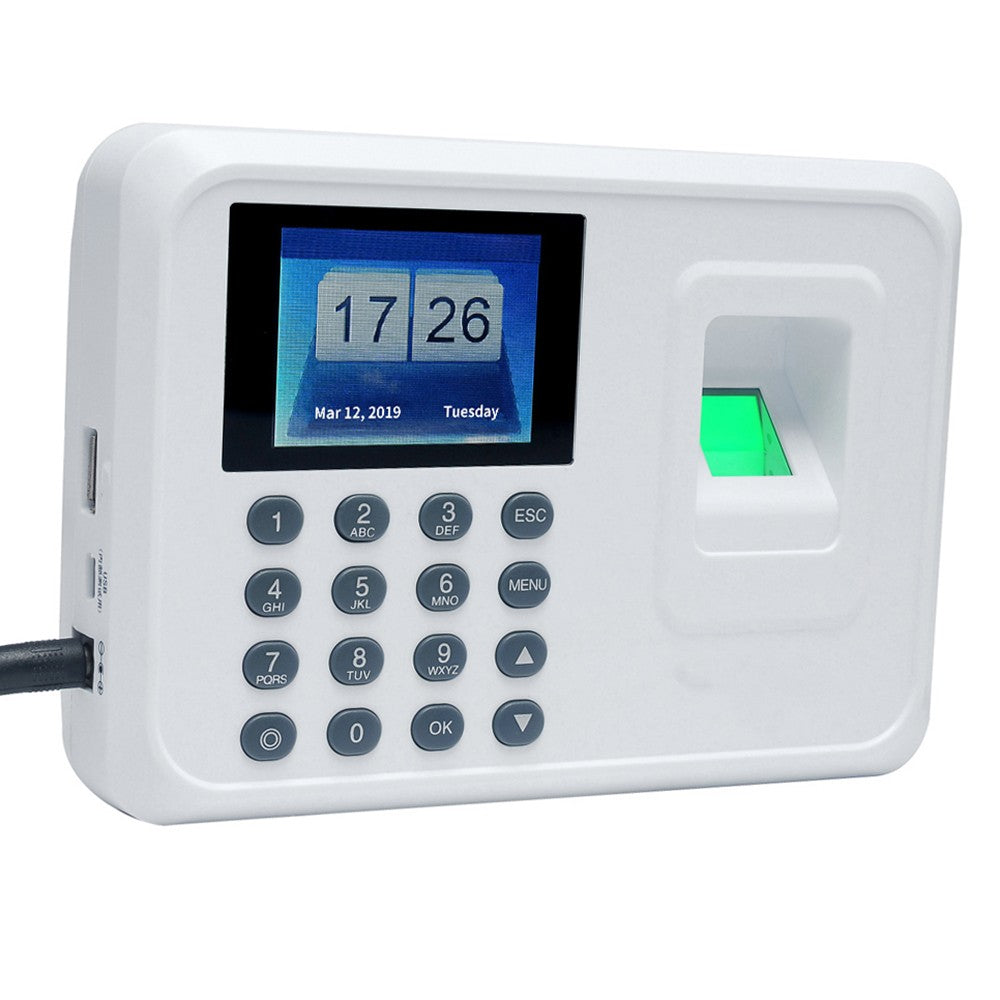 2.4-inch TFT LCD Biometric Fingerprint Attendance Machine with Password Clock - DC 5V