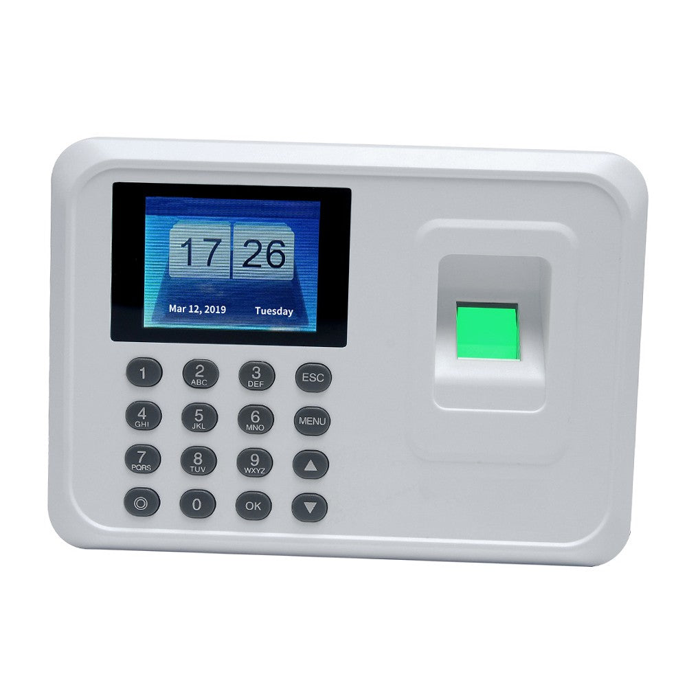 2.4-inch TFT LCD Biometric Fingerprint Attendance Machine with Password Clock - DC 5V