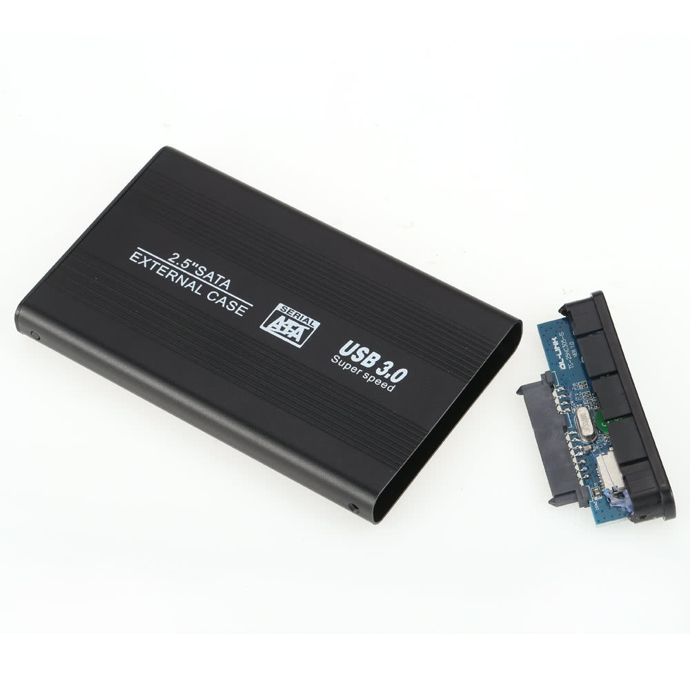 Aluminum 2.5 External Hard Drive Enclosure, Portable USB 3.0 SSD/HDD Case, Supports Up to 1TB